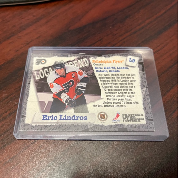 Topps Eric Lindros London Legend flyers power 1990s - Picture 4 of 5